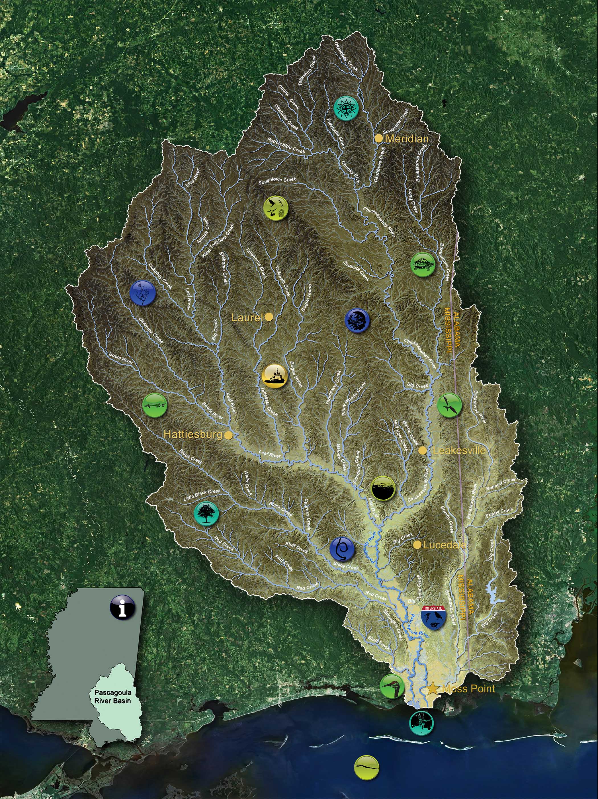 Xpascaoula River Basin Interp Map Jpg Pascagoula River Audubon Center   Xpascaoula River Basin Interp Map 